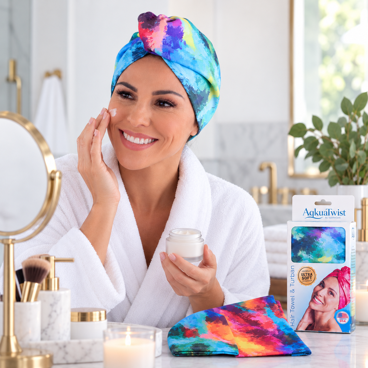 Aqkuatwist (Hair Towel & Turban) Fashion Abstract