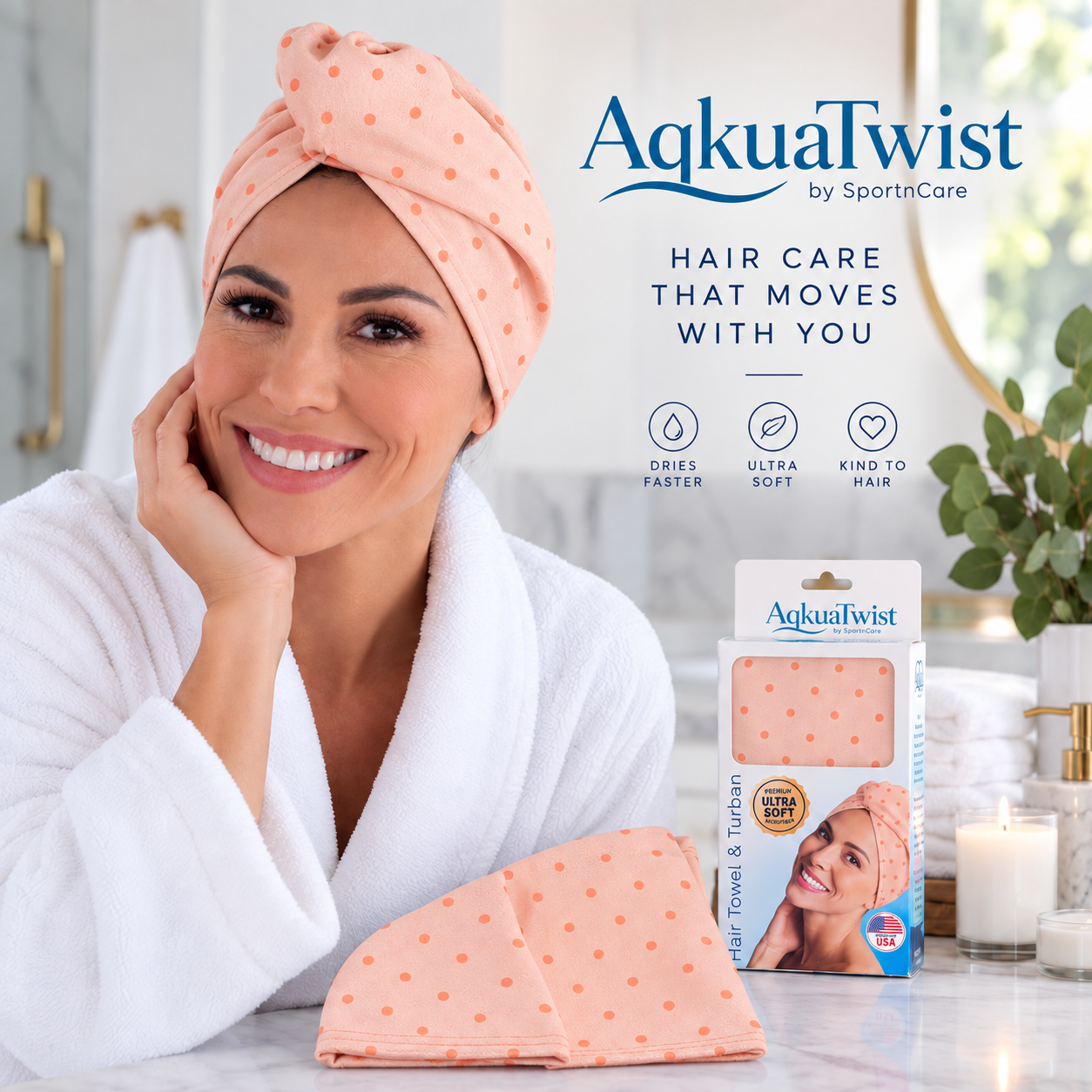AqkuaTwist Light Dotted Pink